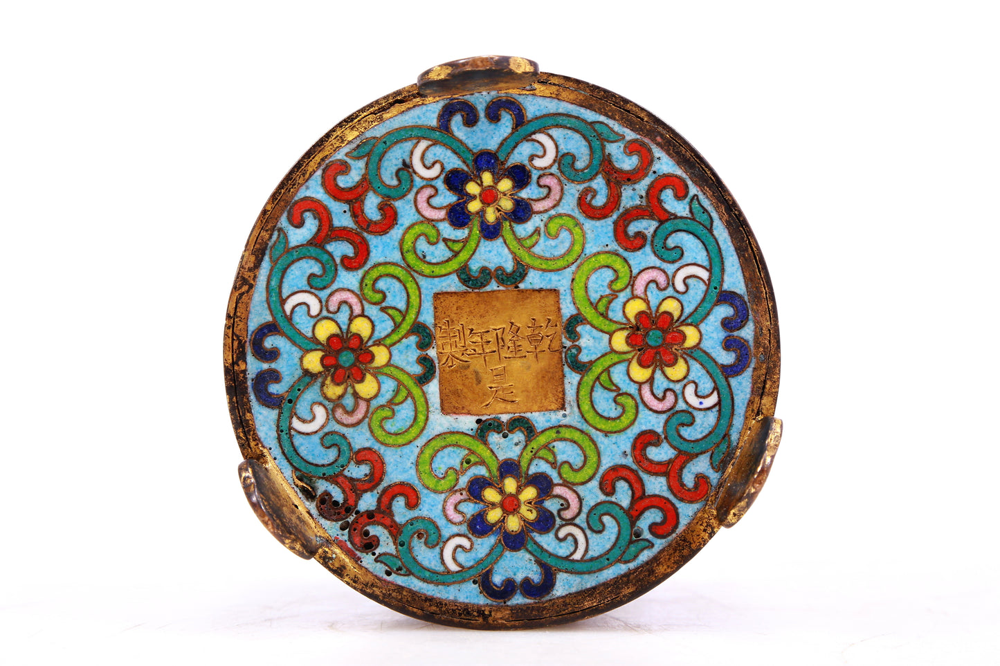 A Superb Cloisonne 'Taotie' Tripod Brush Pot