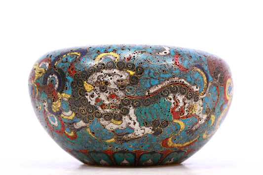 An Exquisite Cloisonne 'Lion& Auspicious Cloud' Brushinger