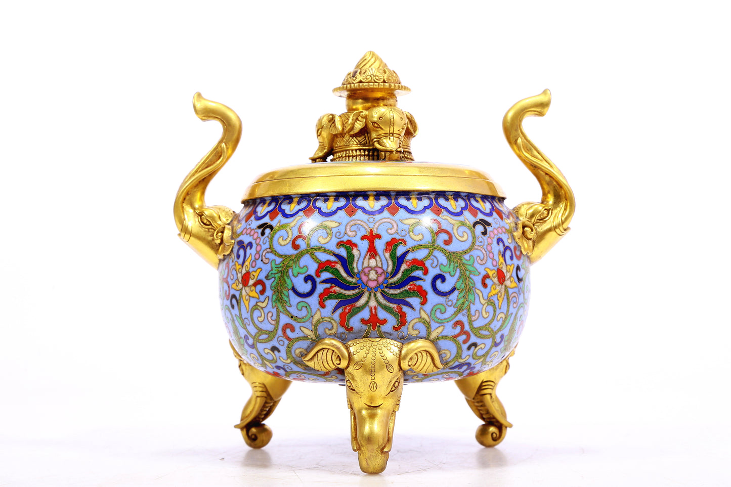 An Excellent Cloisonne Censer And Cover