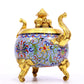 An Excellent Cloisonne Censer And Cover