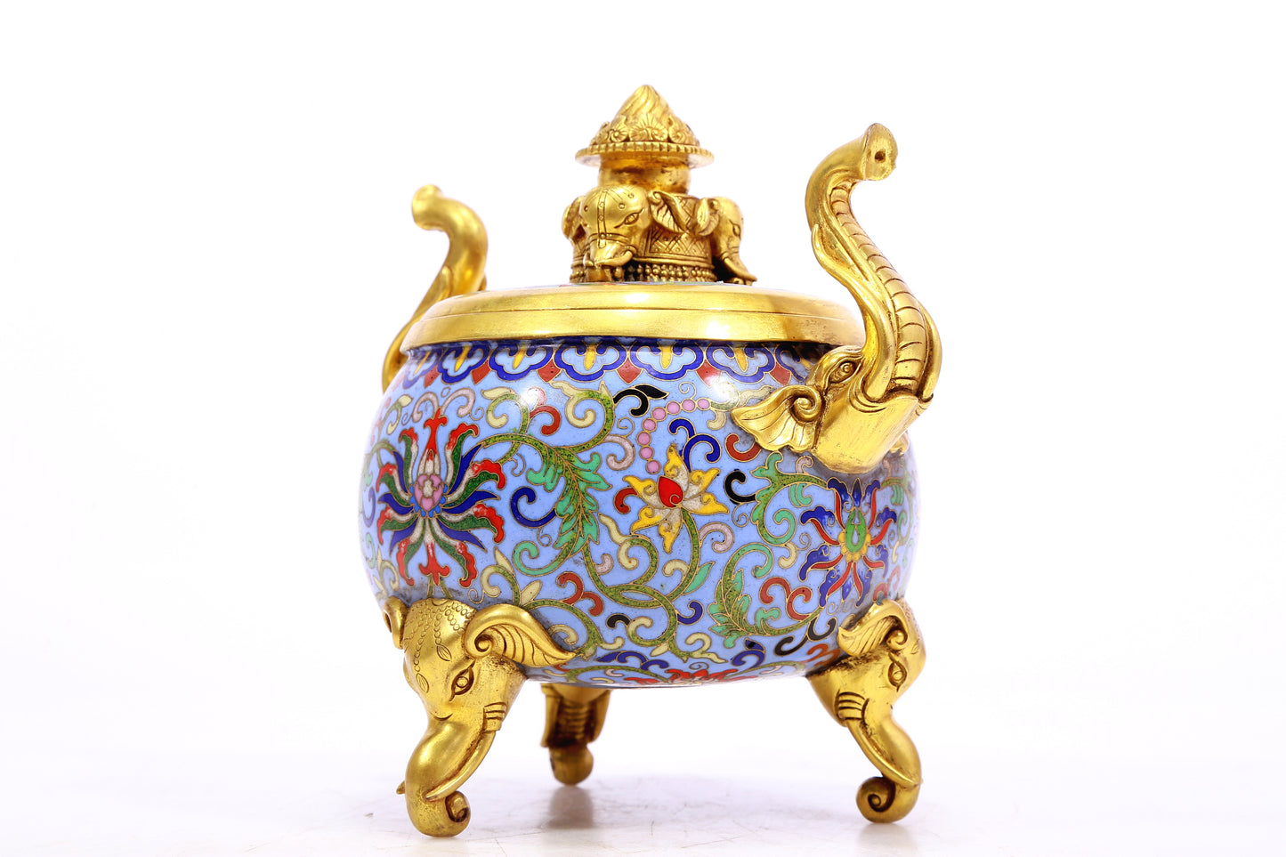 An Excellent Cloisonne Censer And Cover