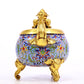 An Excellent Cloisonne Censer And Cover