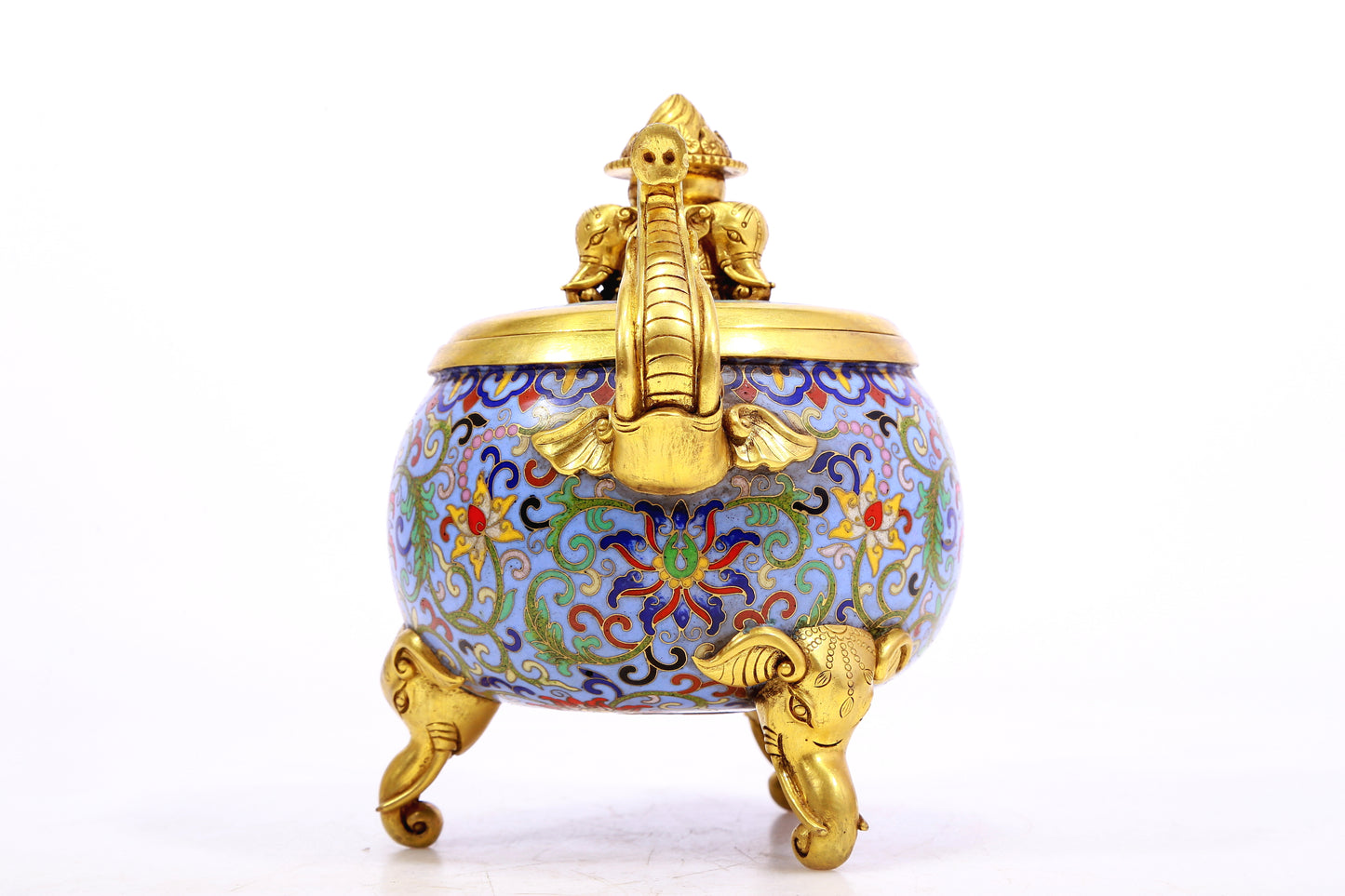 An Excellent Cloisonne Censer And Cover