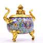 An Excellent Cloisonne Censer And Cover