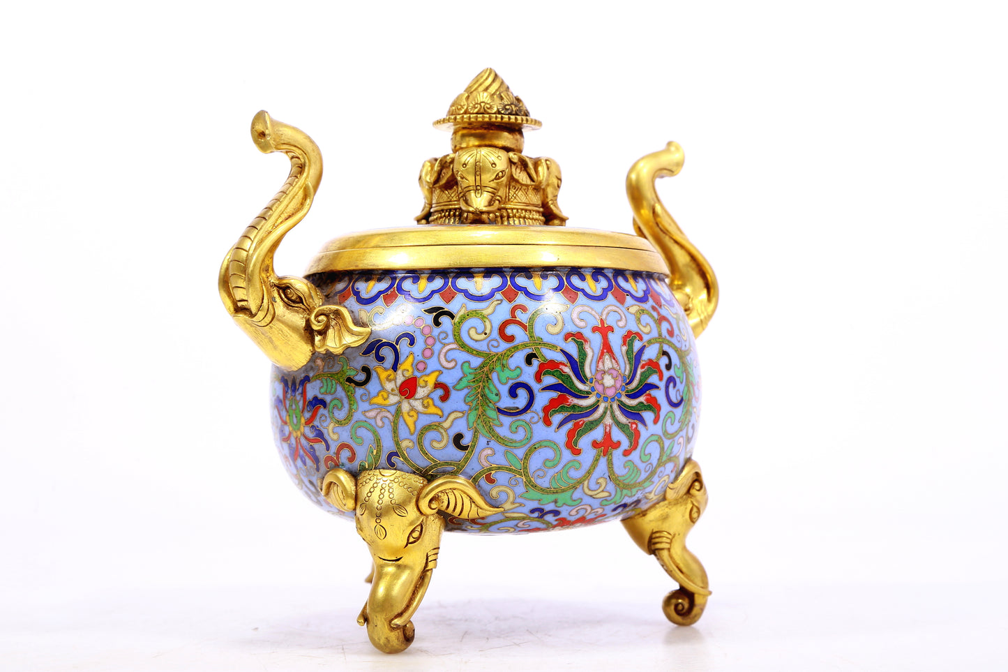 An Excellent Cloisonne Censer And Cover