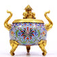 An Excellent Cloisonne Censer And Cover