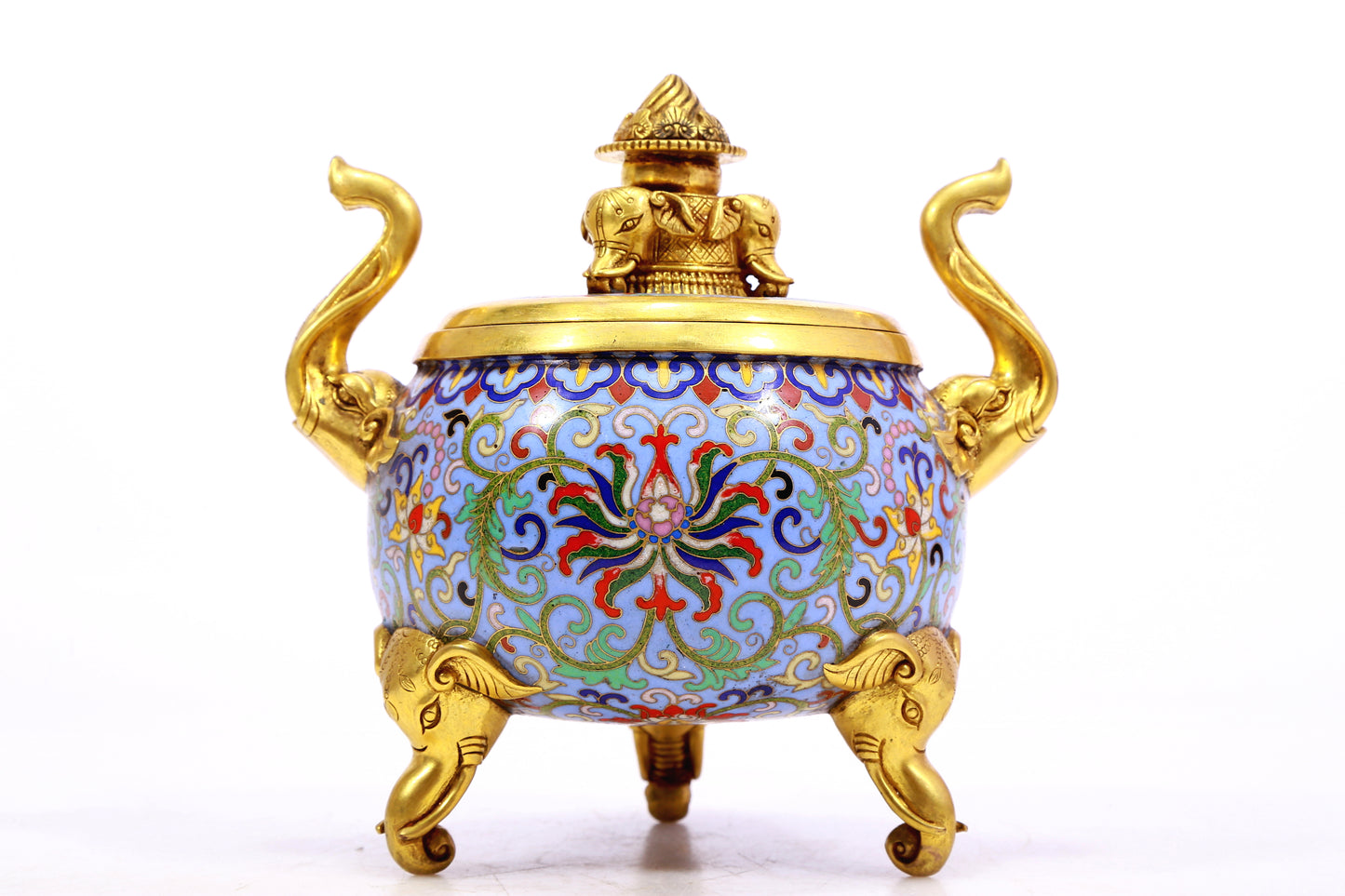 An Excellent Cloisonne Censer And Cover