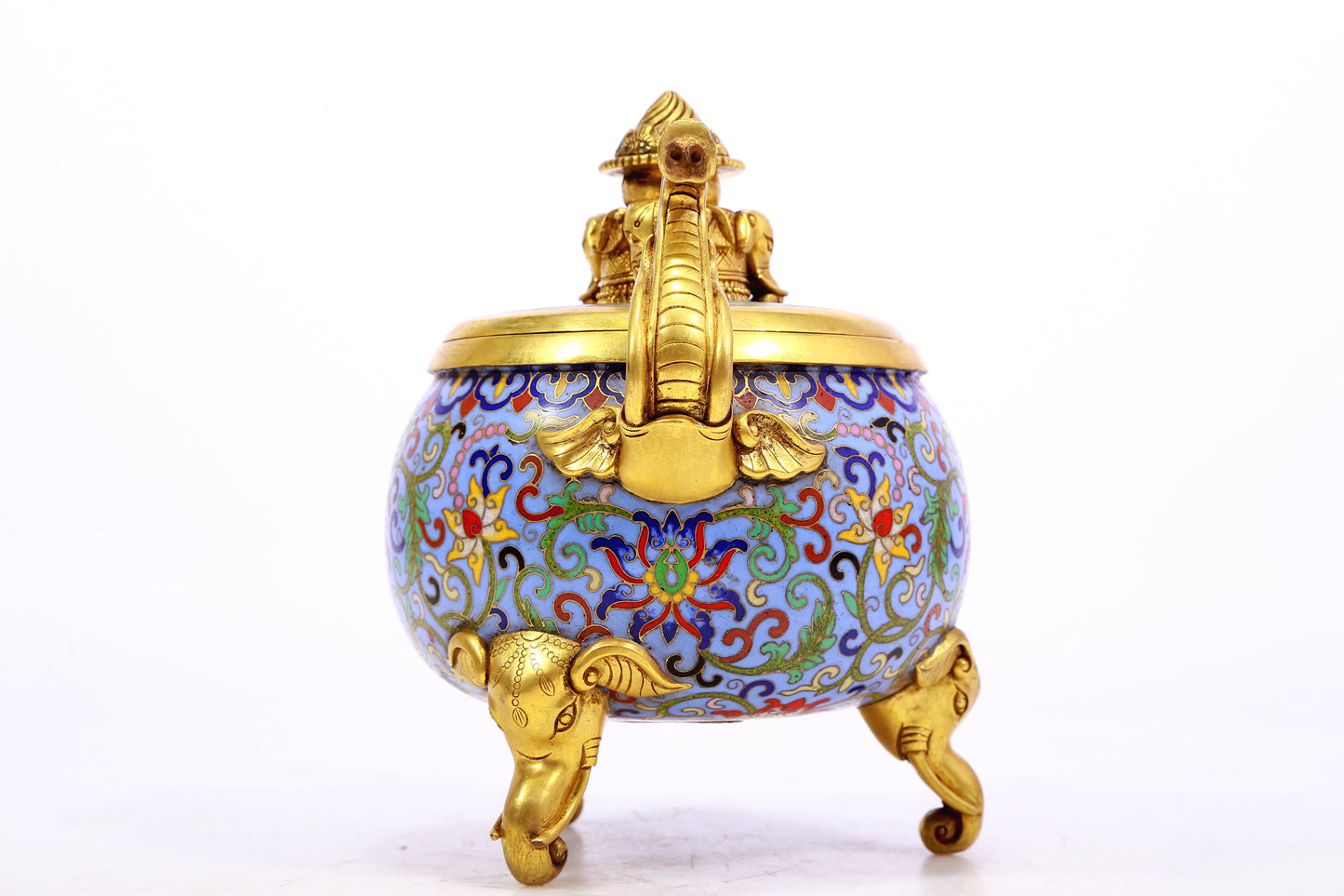 An Excellent Cloisonne Censer And Cover