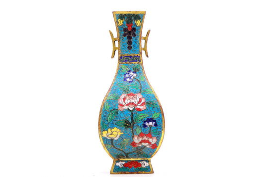 A cloisonne floral amphorae