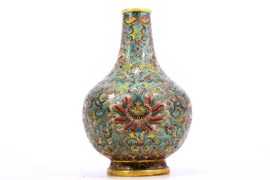 An Excellent Cloisonne 'Scrolling Lotus' Vase