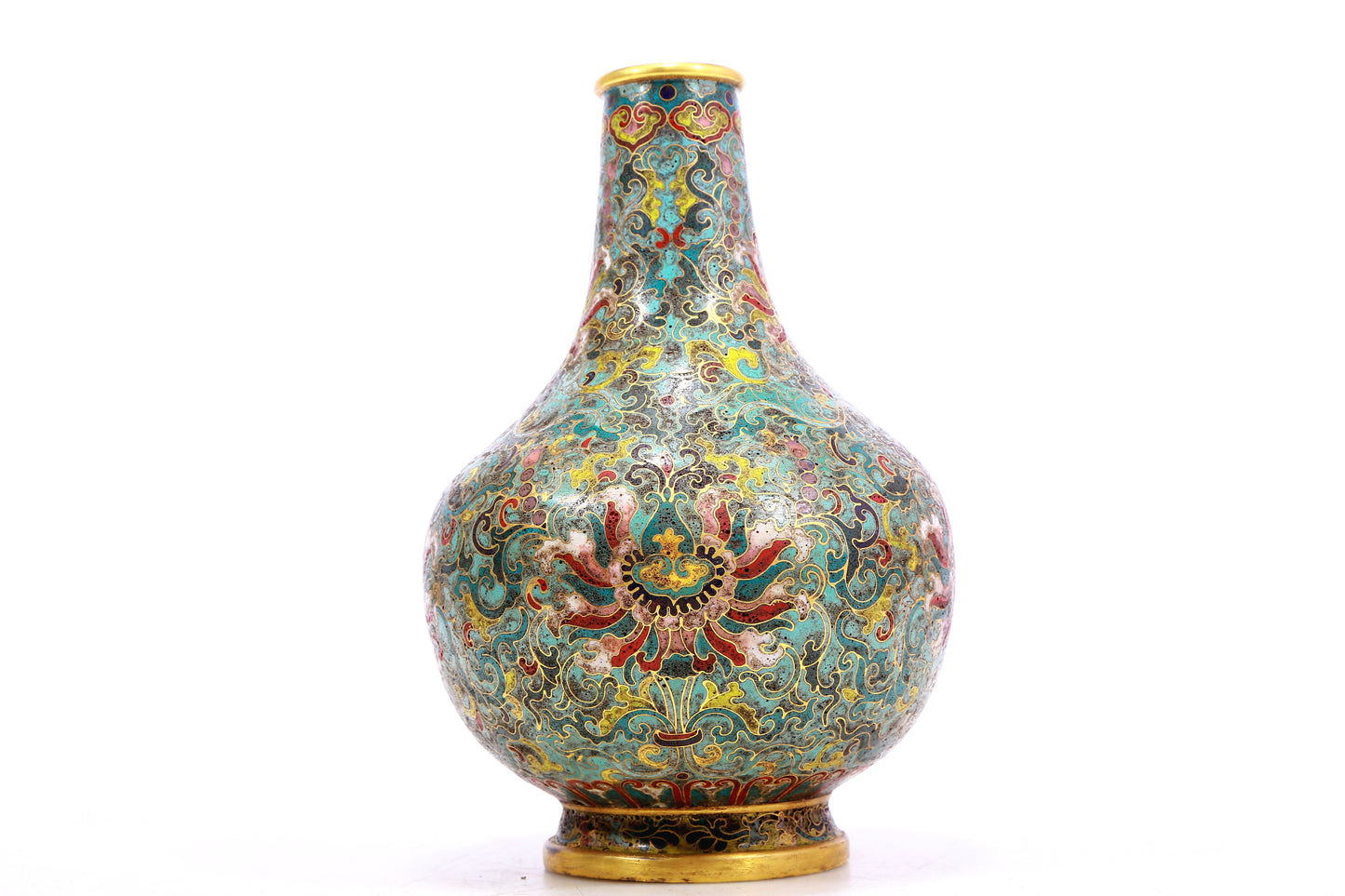 An Excellent Cloisonne 'Scrolling Lotus' Vase