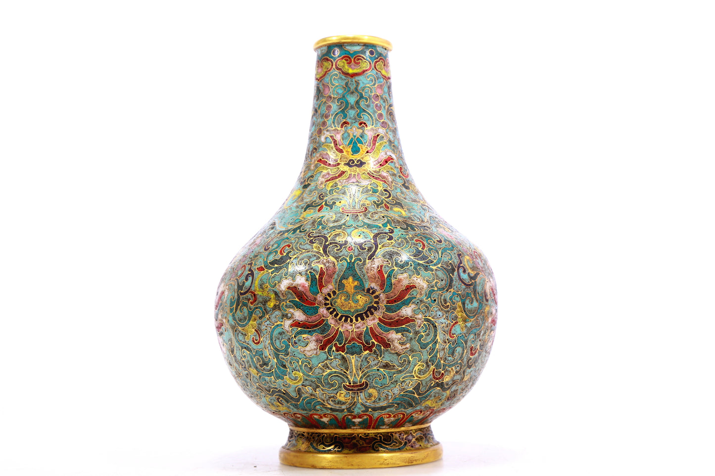 An Excellent Cloisonne 'Scrolling Lotus' Vase