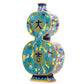 A cloisonné gourd bottle with auspicious moiré pattern