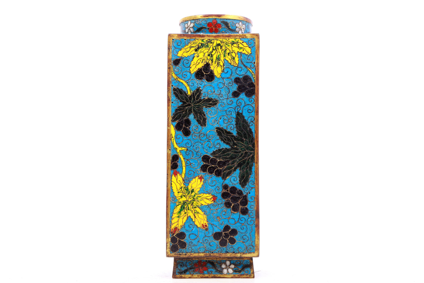 cloisonne floral vase