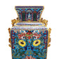 Wonderful Cloisonne 'Dragon' Lion-Handled Vase