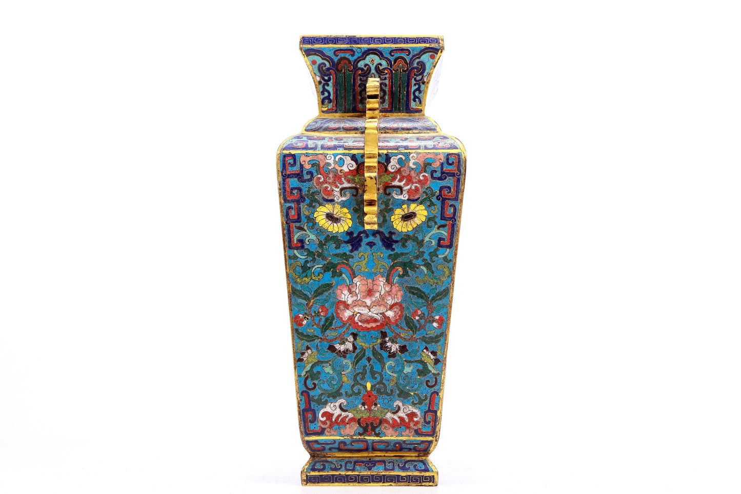 Wonderful Cloisonne 'Dragon' Lion-Handled Vase