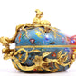 An Exquisite Cloisonne 'Bat& Auspicious Cloud' Peach-Form Box