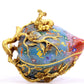 An Exquisite Cloisonne 'Bat& Auspicious Cloud' Peach-Form Box