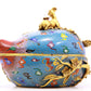 An Exquisite Cloisonne 'Bat& Auspicious Cloud' Peach-Form Box