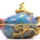 An Exquisite Cloisonne 'Bat& Auspicious Cloud' Peach-Form Box