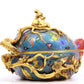 An Exquisite Cloisonne 'Bat& Auspicious Cloud' Peach-Form Box