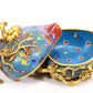 An Exquisite Cloisonne 'Bat& Auspicious Cloud' Peach-Form Box