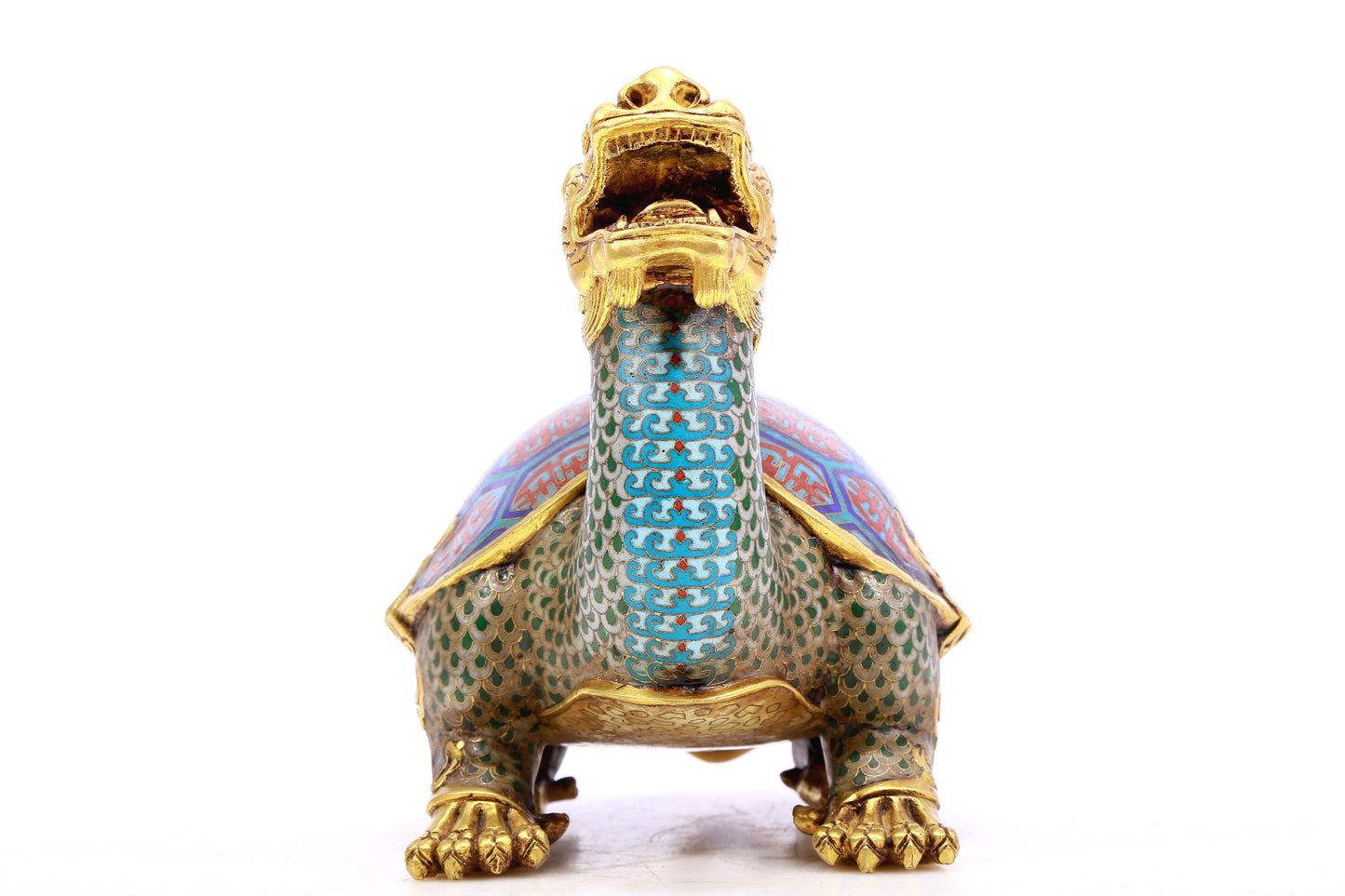 An Exquisite Cloisonne Mythical Tortoise