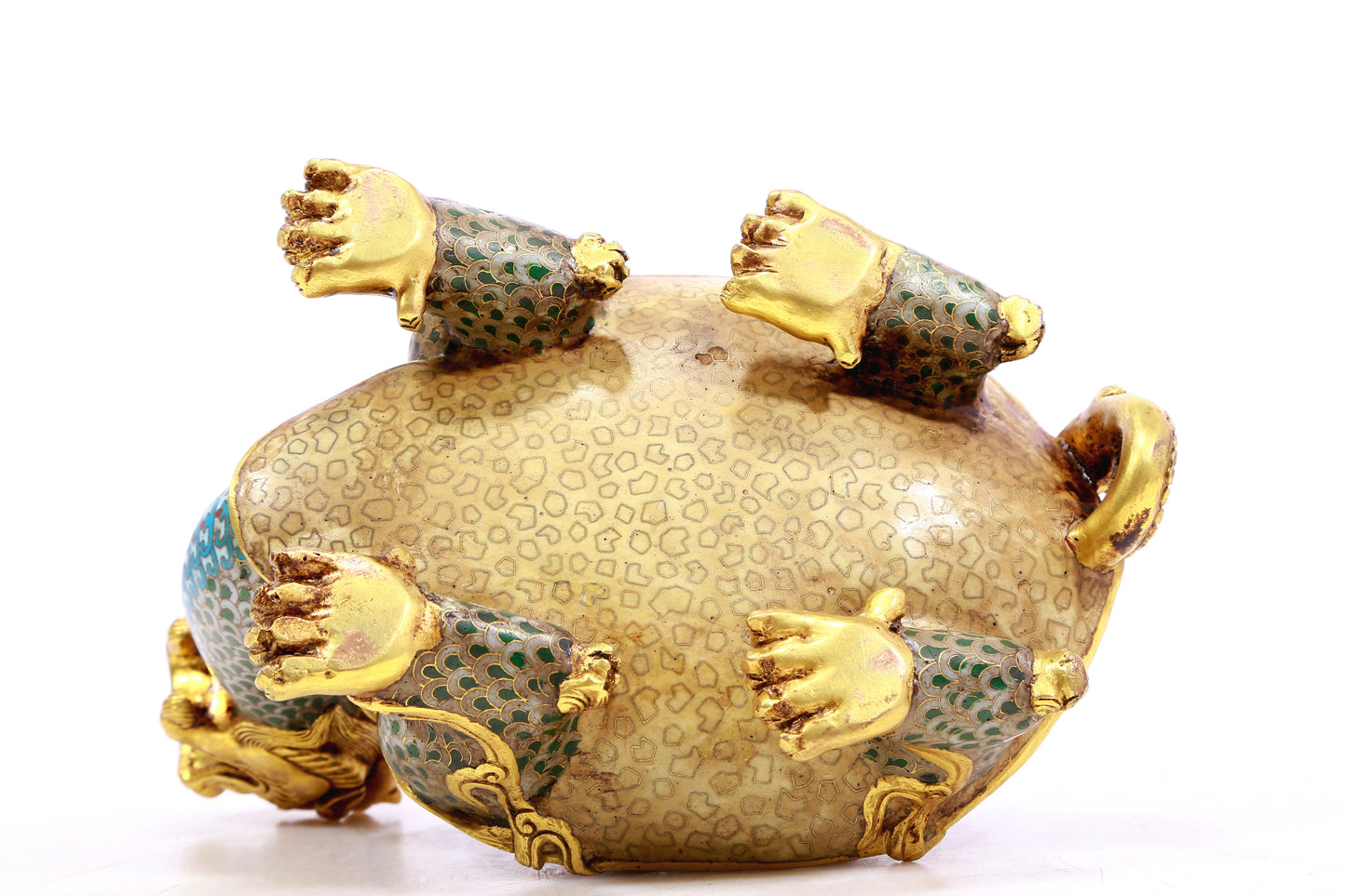 An Exquisite Cloisonne Mythical Tortoise