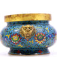 A Gorgeous Cloisonne 'Scrolling Lotus' Lion-Handled Censer