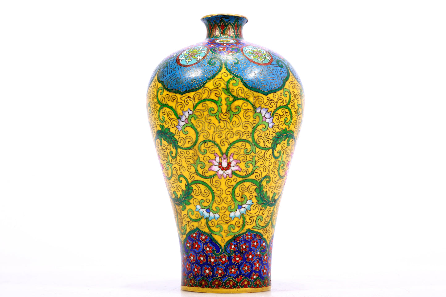 A Gorgeous Cloisonne 'Scrolling Lotus' Vase