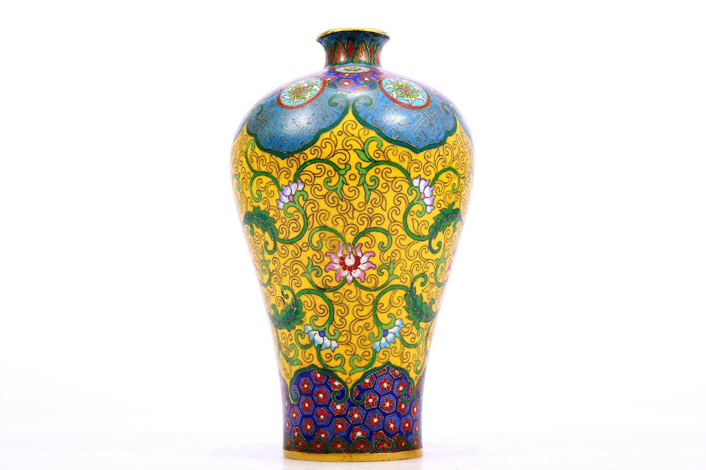 A Gorgeous Cloisonne 'Scrolling Lotus' Vase