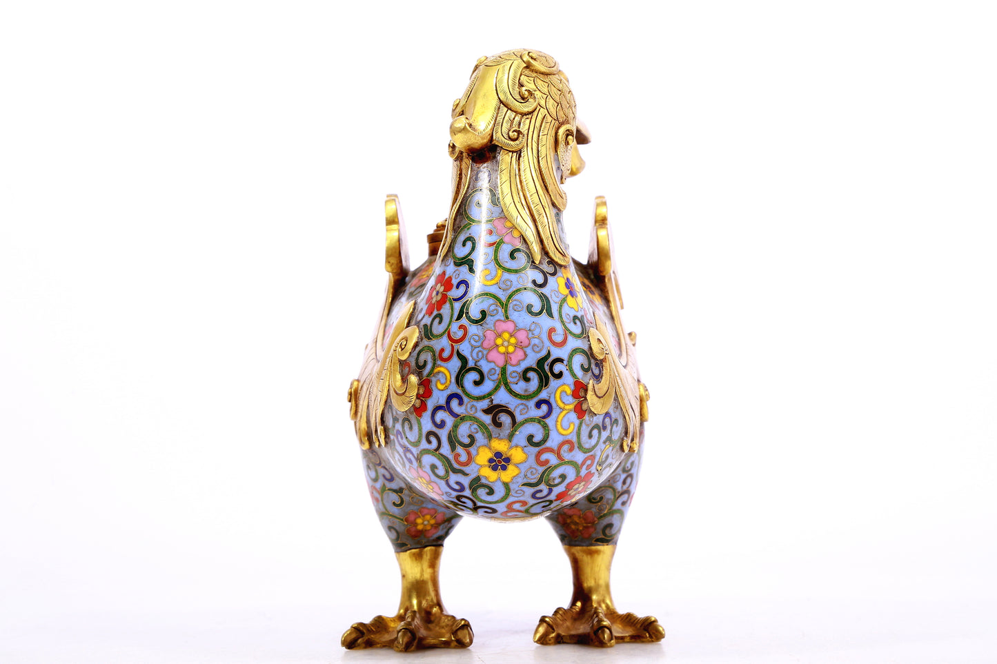 A Gorgeous Cloisonne Duck-Form Censer