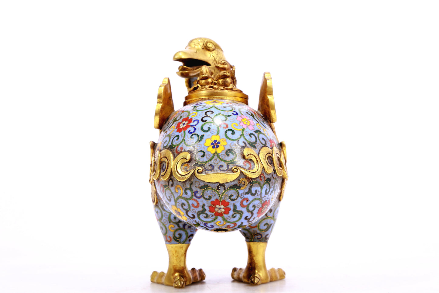 A Gorgeous Cloisonne Duck-Form Censer