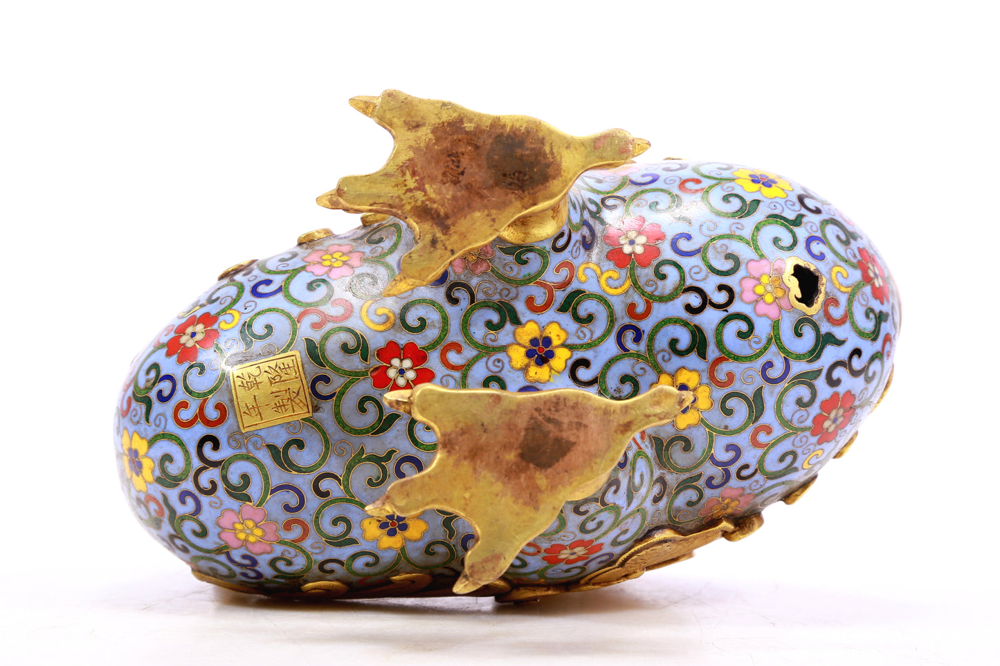 A Gorgeous Cloisonne Duck-Form Censer