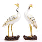 A Gorgeous Pair Of Cloisonne Cranes