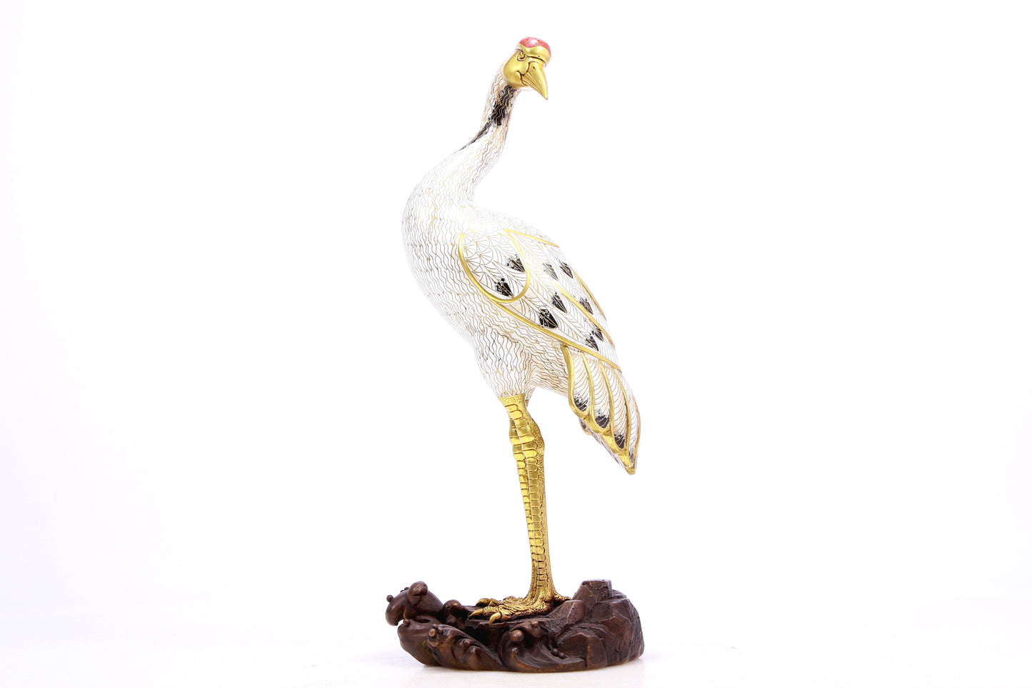 A Gorgeous Pair Of Cloisonne Cranes