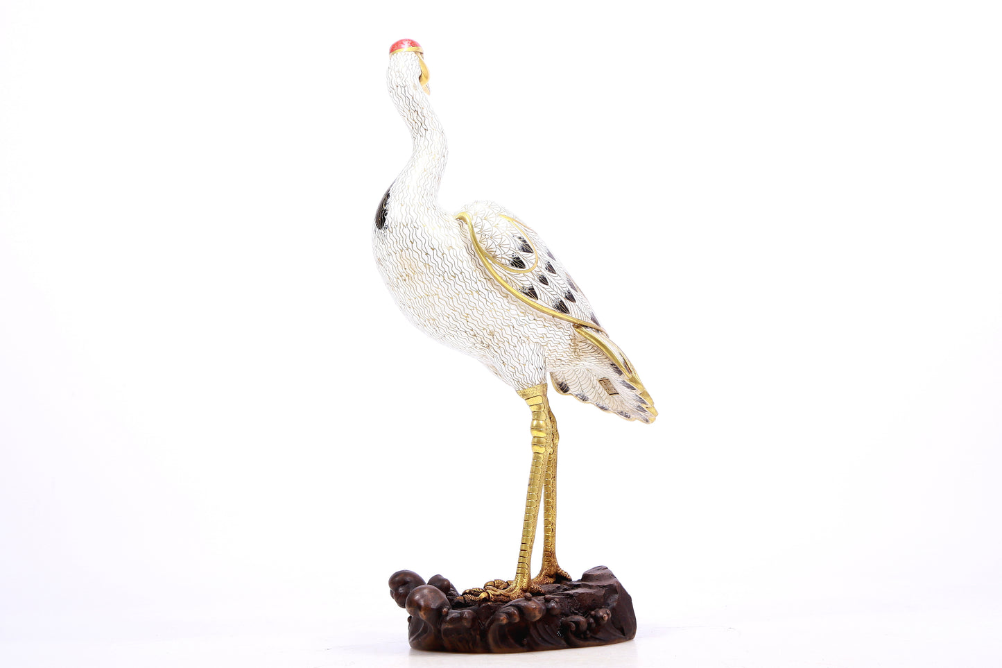 A Gorgeous Pair Of Cloisonne Cranes