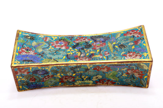 A Gorgeous Cloisonne 'Lotus' Pillow