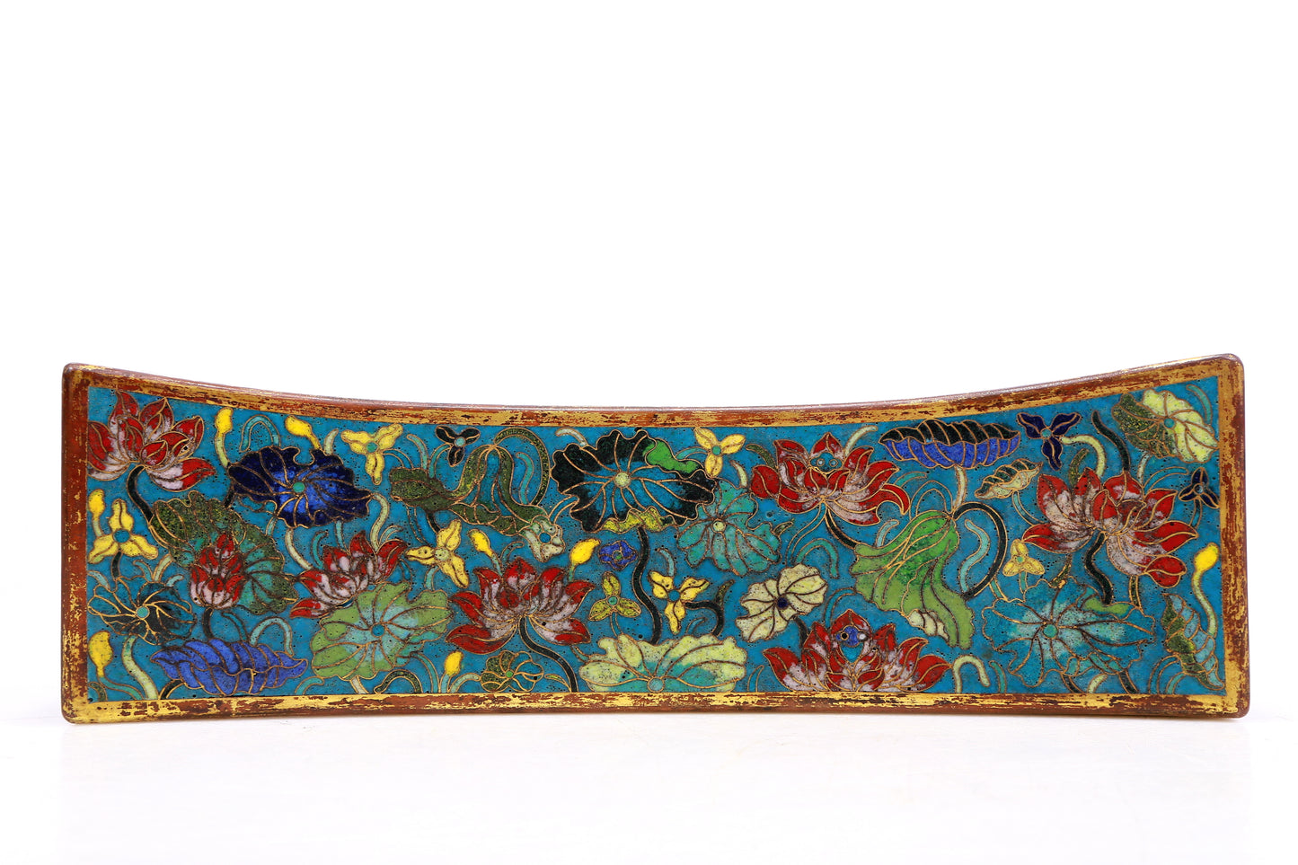 A Gorgeous Cloisonne 'Lotus' Pillow