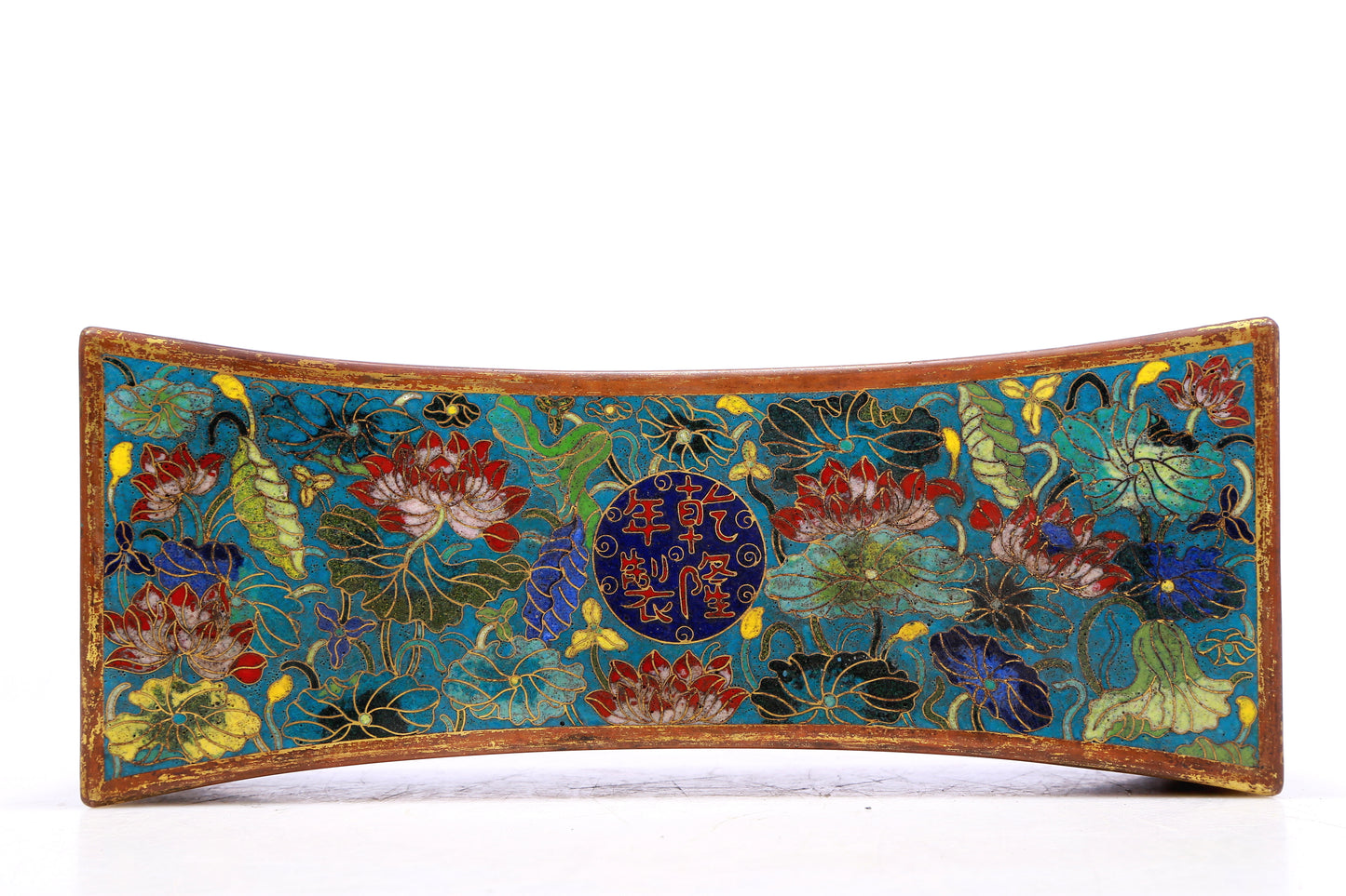 A Gorgeous Cloisonne 'Lotus' Pillow