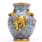 A Precious Cloisonne 'Scrolling Lotus& Auspicious Beast' Vase