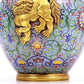 A Precious Cloisonne 'Scrolling Lotus& Auspicious Beast' Vase