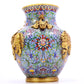 A Precious Cloisonne 'Scrolling Lotus& Auspicious Beast' Vase