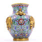 A Precious Cloisonne 'Scrolling Lotus& Auspicious Beast' Vase