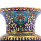 A cloisonné vase with 'Twinkle lotus and animal face' pattern