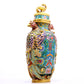 A Gorgeous Cloisonne 'Scrolling Lotus' Phoenix-Handled Vases