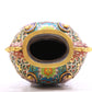 A Gorgeous Cloisonne 'Scrolling Lotus' Phoenix-Handled Vases