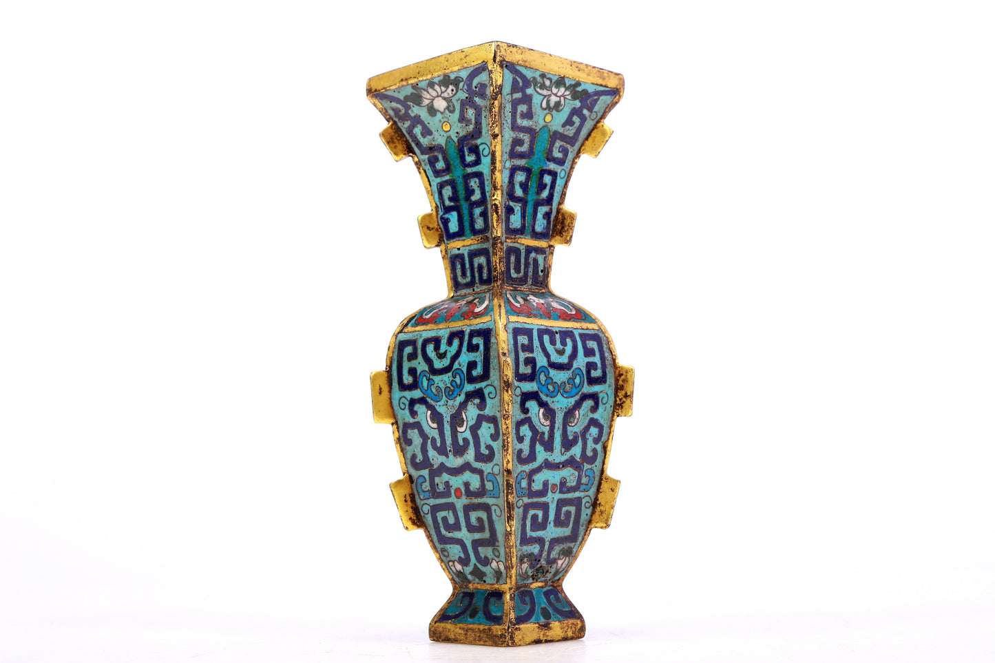 A Wonderful Cloisonne 'Animal Mask' Vase