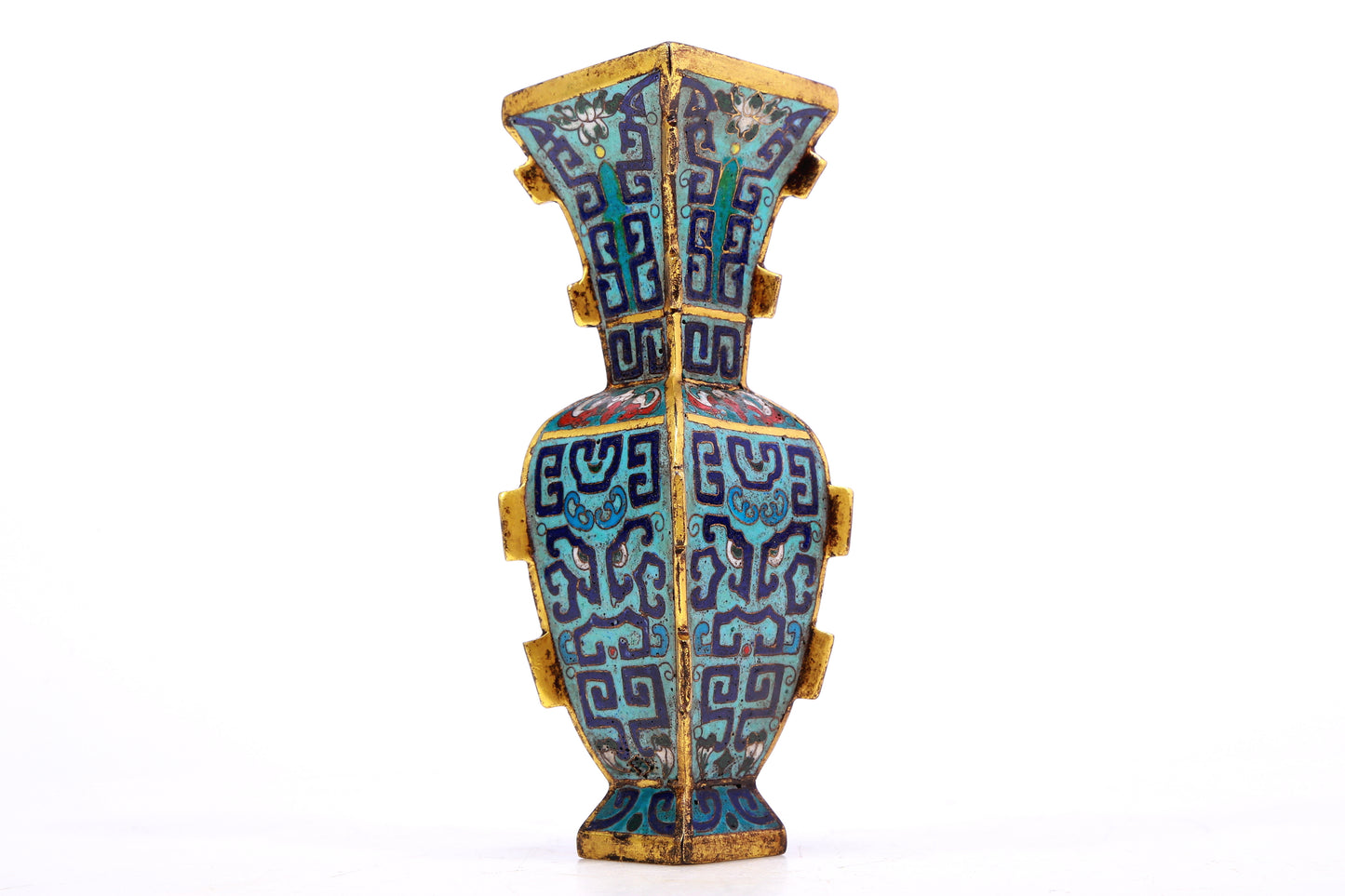 A Wonderful Cloisonne 'Animal Mask' Vase