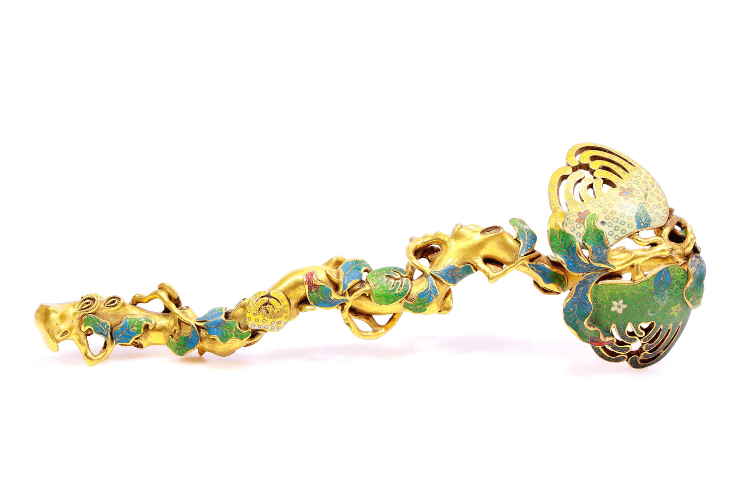 A Superb Cloisonne 'Finger Citron' Ruyi-Scepter